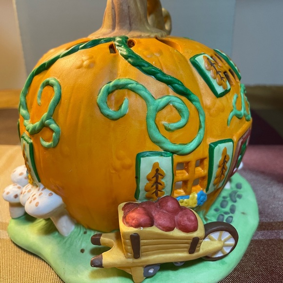 PartyLite Pumpkin House Tealight Candle Holder Halloween Autumn, B94 - Picture 8 of 10